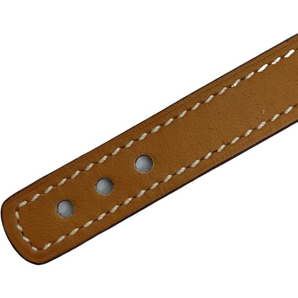 Auth HERMES Sellier Looping Replacement Strap Bracelet Brown Leather - Picture 9 of 16